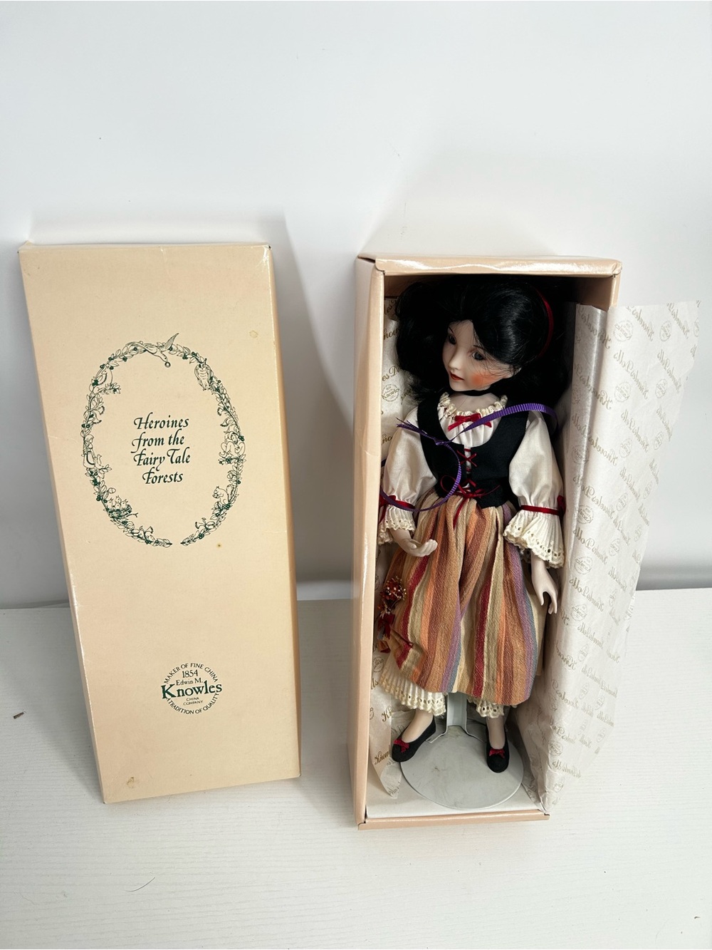 Vintage “Heroines From The Fairy Tale Forests” Snow White 15” Doll Missing Apple